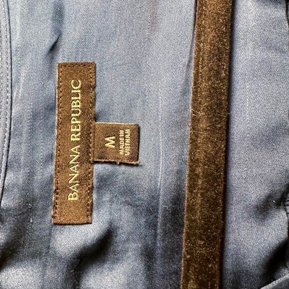 Banana Republic Smokey Blue Crepe faux 
Wrap Top Size M - Picture 3 of 4